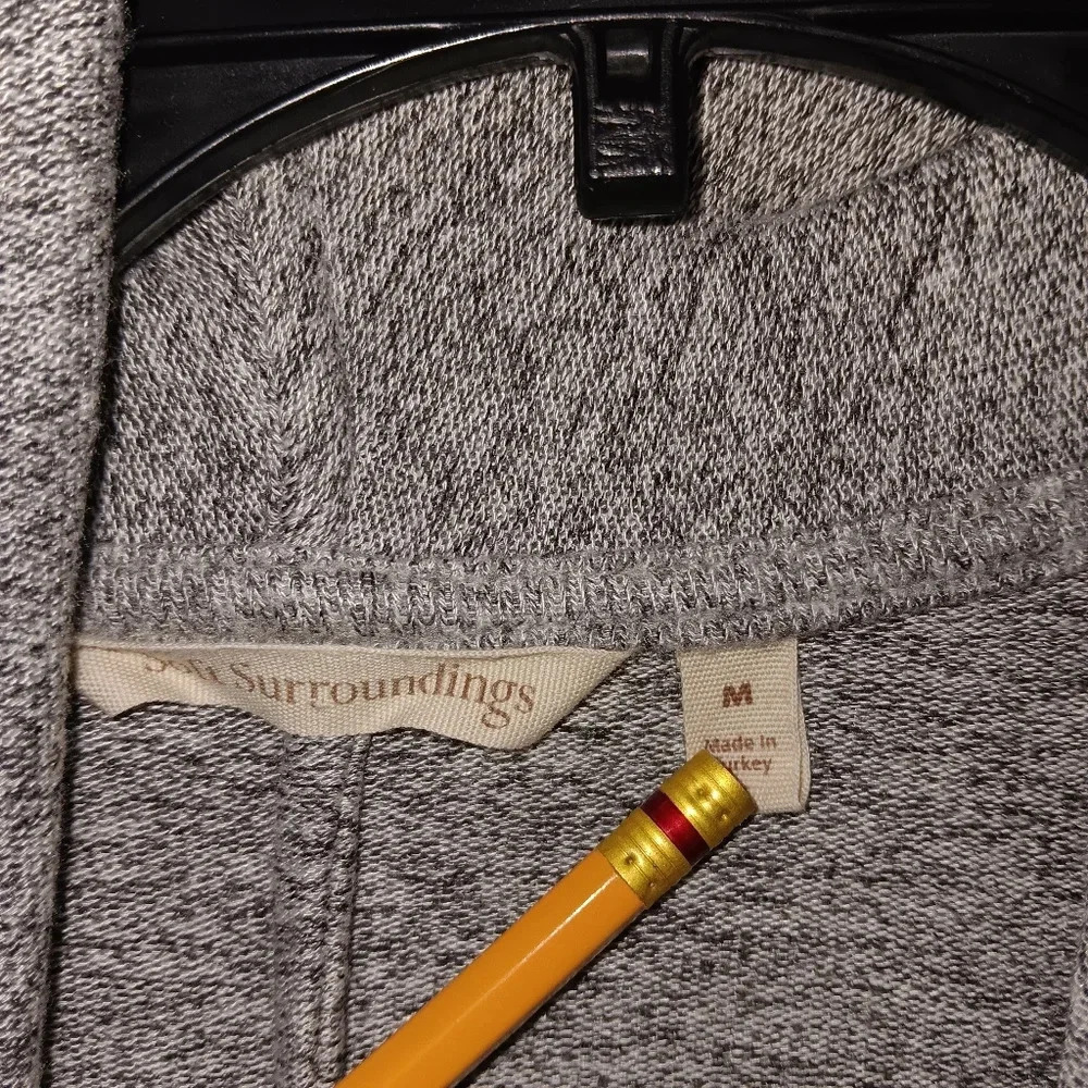 Soft surroundings women's open cardigan size M gray long length - Picture 4 of 7